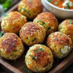 Knusprige Zucchini-Feta-B&auml;llchen aus dem Ofen genie&szlig;en!