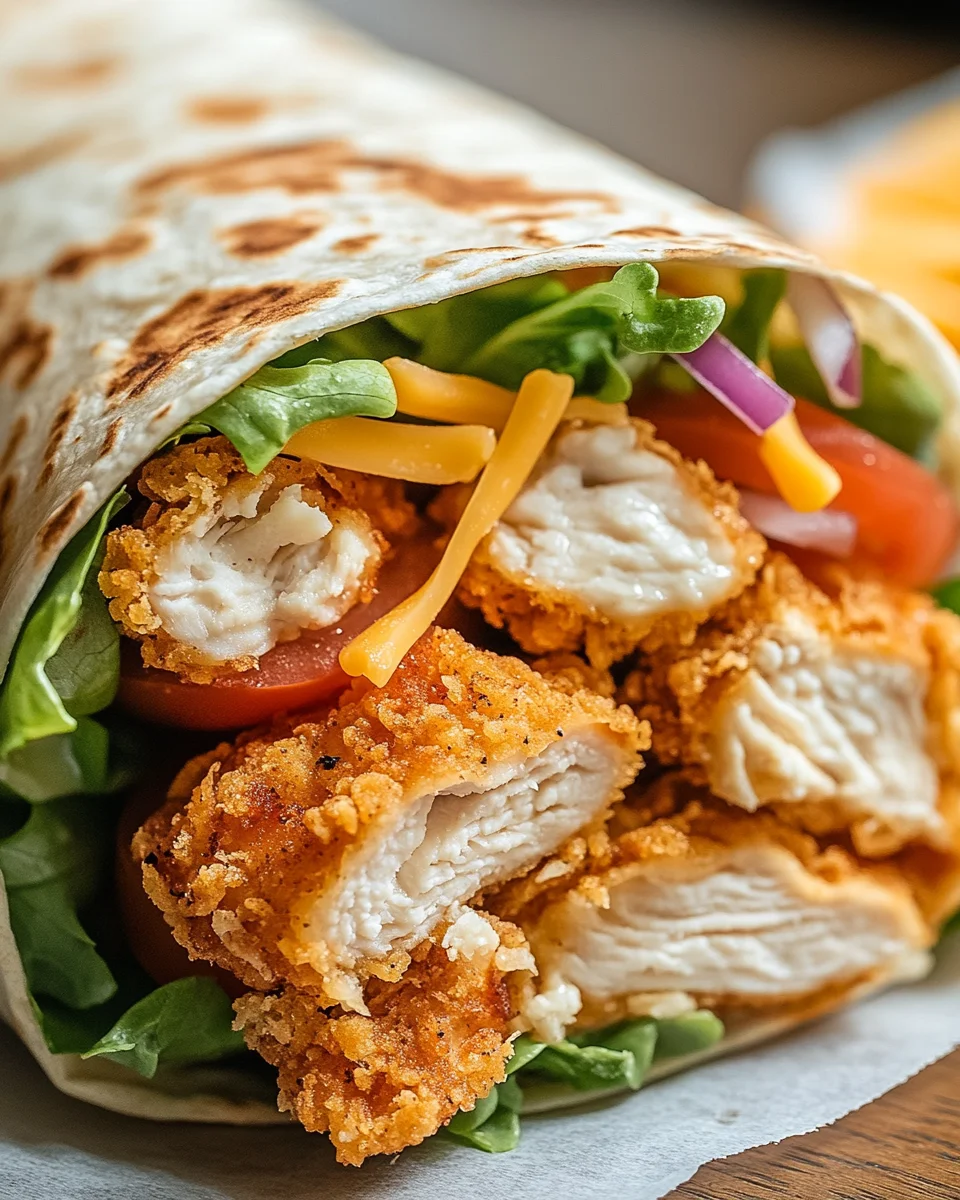 Knuspriger Chicken Ranch Snack Wrap
