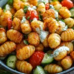 Knuspriger Gnocchi-Salat mit Joghurt-Dressing