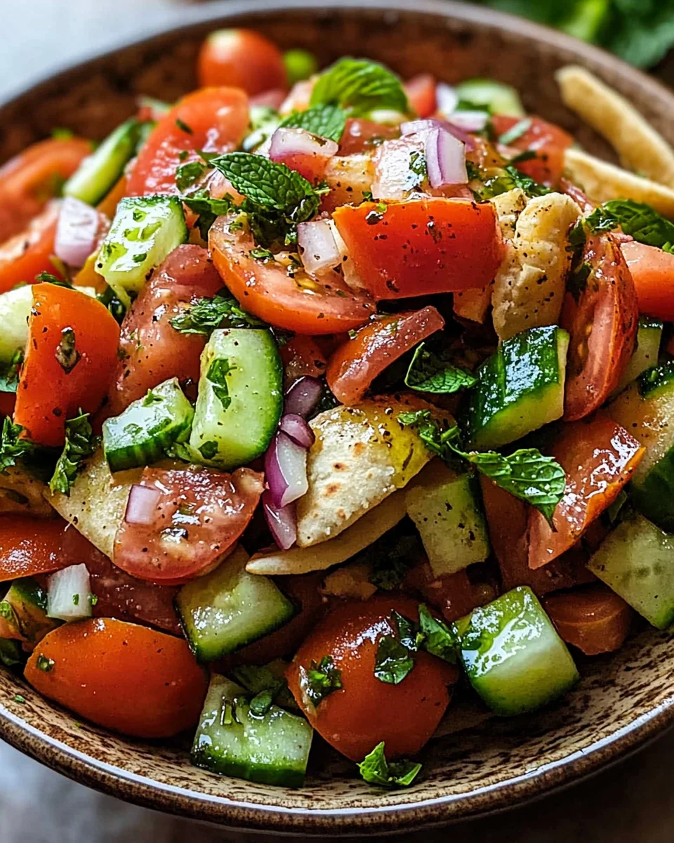 Libanesischer Tomaten Pita Salat 24 Libanesischer