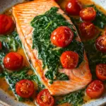 Ofenlachs mit Spinat