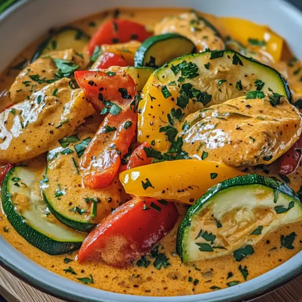 Paprika-Zucchini-Sahne-Hähnchen