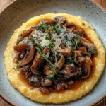Pilzragout auf Parmesan-Polenta