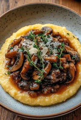 Pilzragout auf Parmesan-Polenta