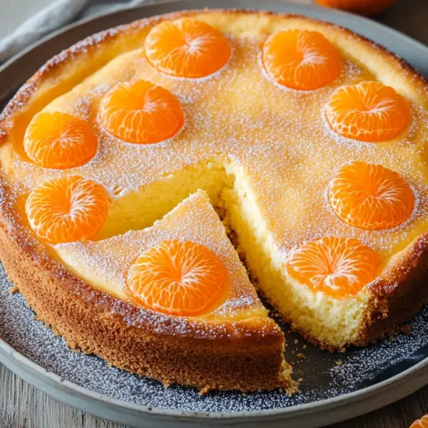 Quarkkuchen mit Mandarinen