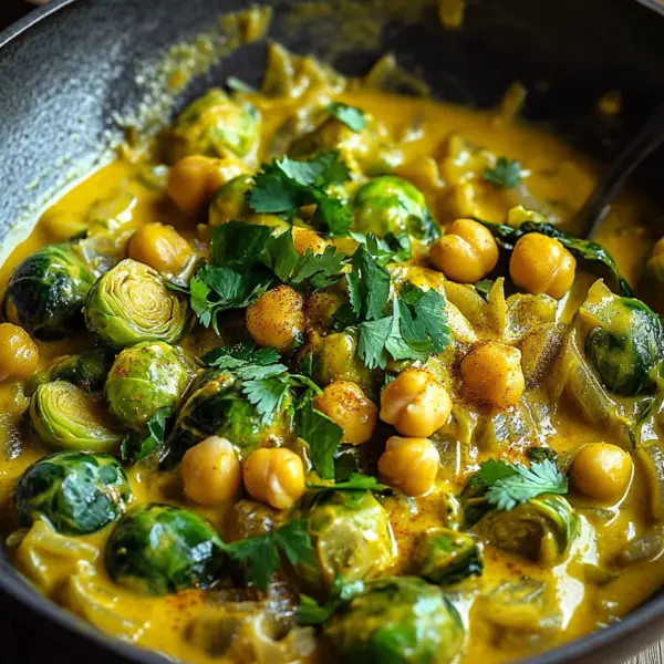 Rosenkohl-Curry mit Kichererbsen