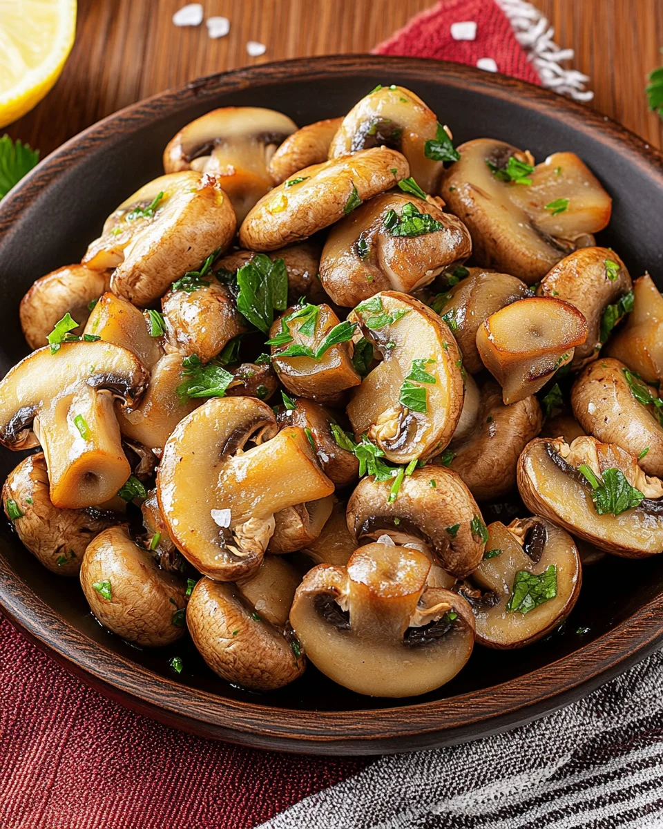 Saftige Knoblauch-Champignons Rezept