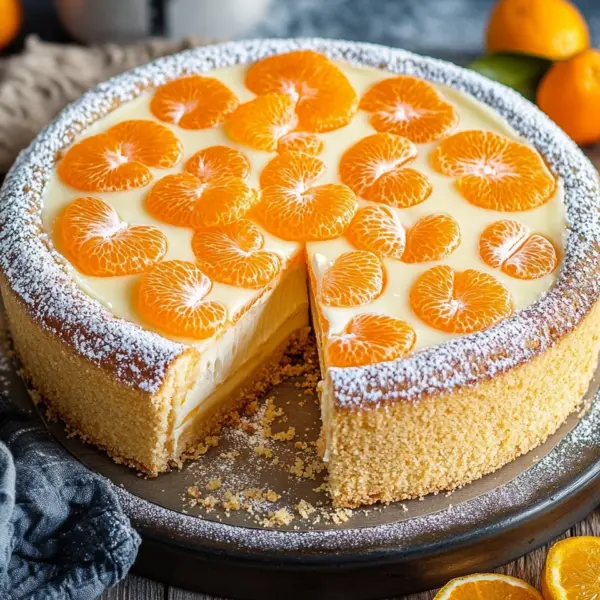 Schmandkuchen mit Mandarinen oder Faule Weiber Kuchen