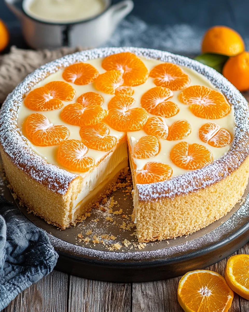 Schmandkuchen mit Mandarinen oder Faule Weiber Kuchen