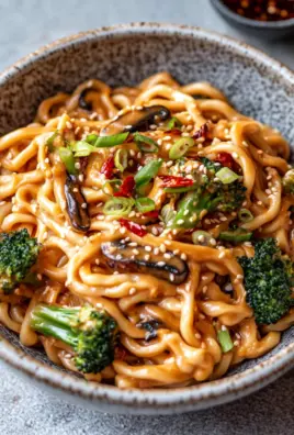 Schnelle Asianudeln mit Erdnusssauce