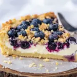 schneller Blaubeer-Quark-Kuchen mit Streuseln