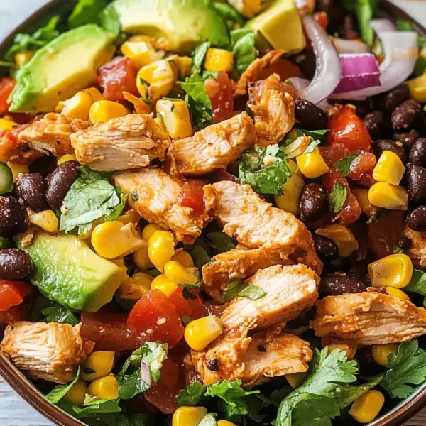 Schneller Southwest-Hähnchensalat