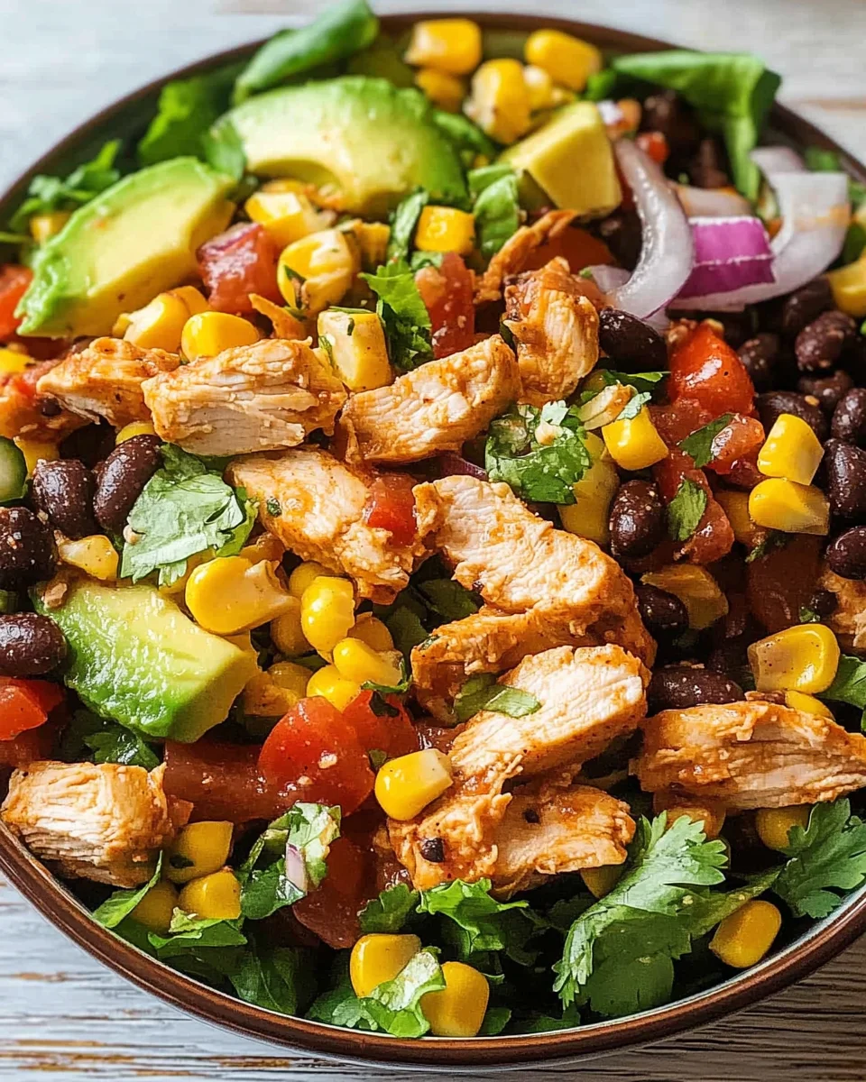 Schneller Southwest-Hähnchensalat