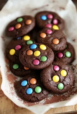 Schokoladen Cookies mit Smarties