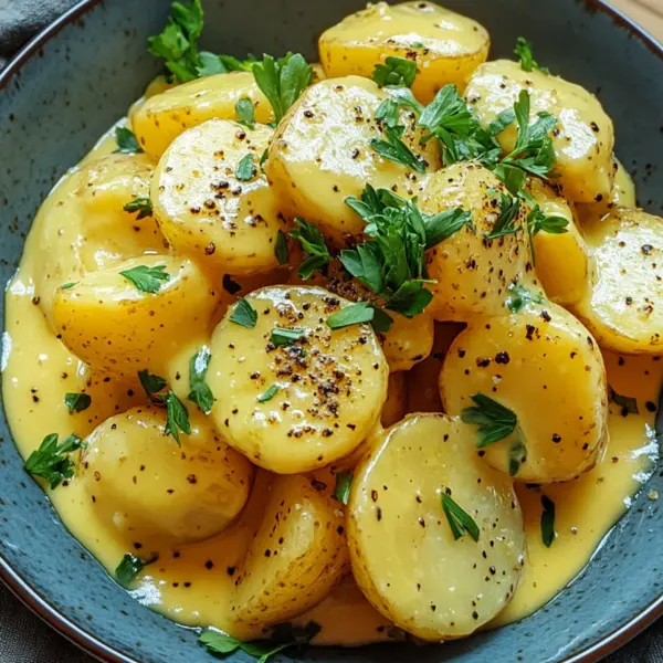 Senfsauce mit Salzkartoffeln