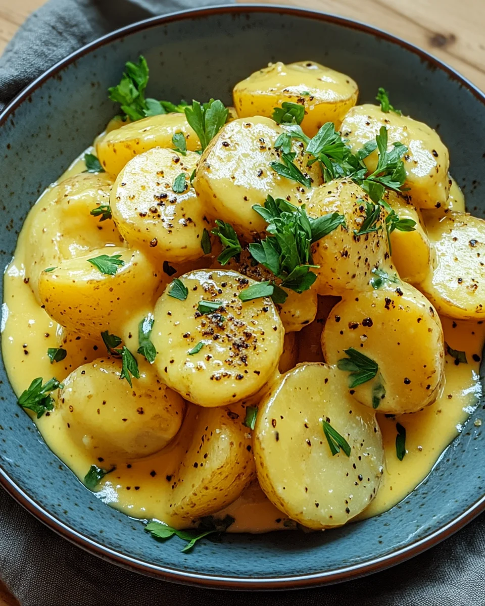 Senfsauce mit Salzkartoffeln