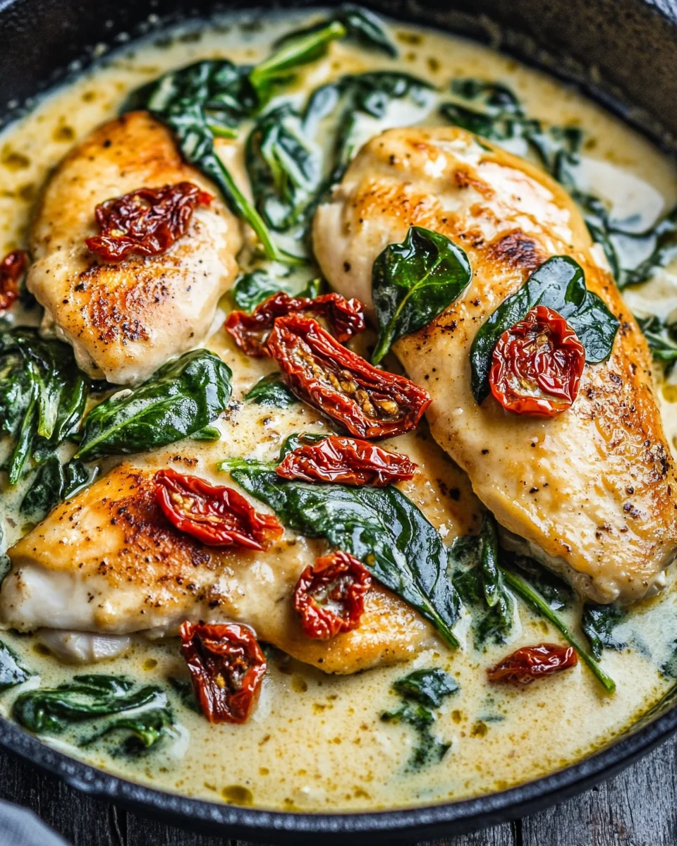 Spinat Parmesan H&auml;hnchen