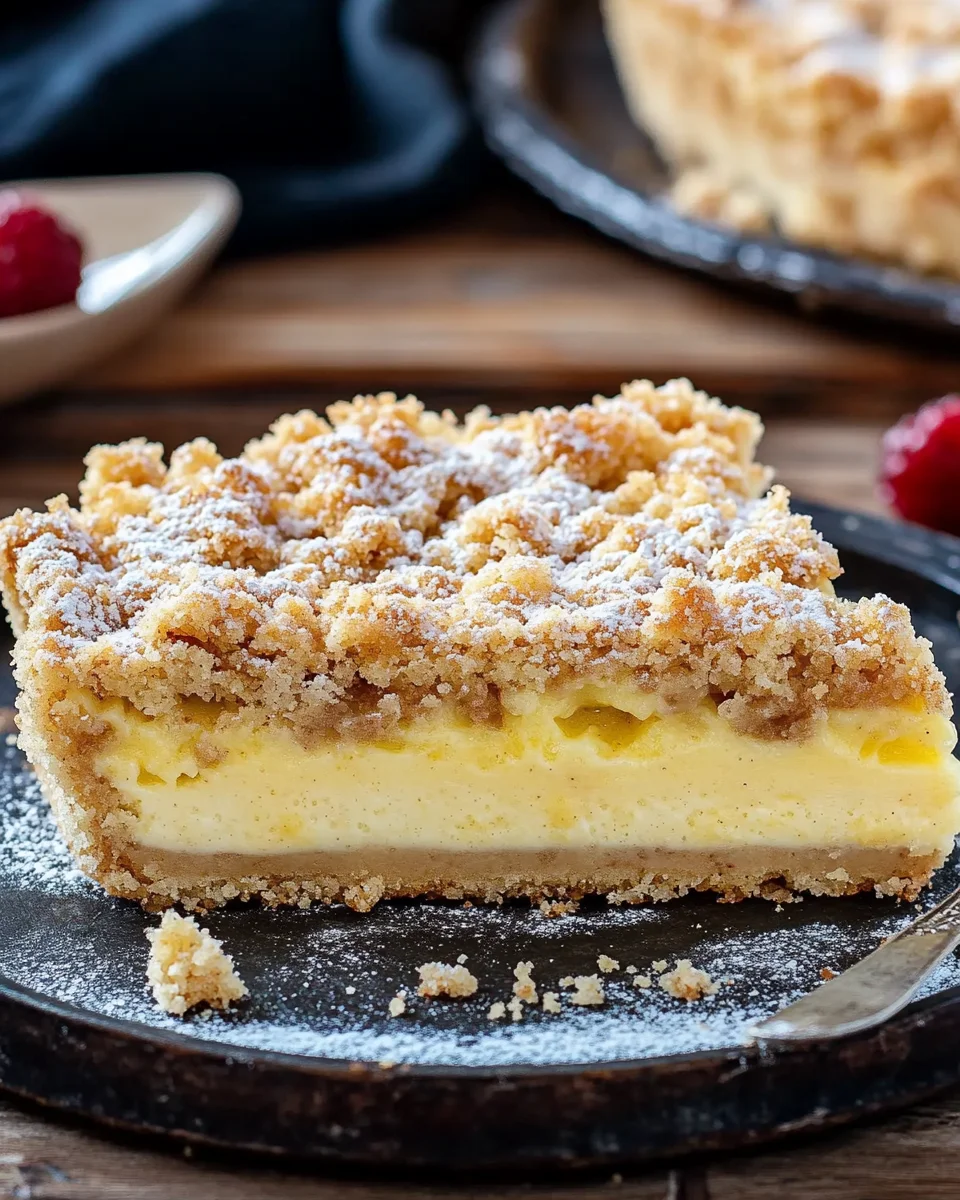 Streuselkuchen mit Pudding vom Blech 18 Streuselkuchen