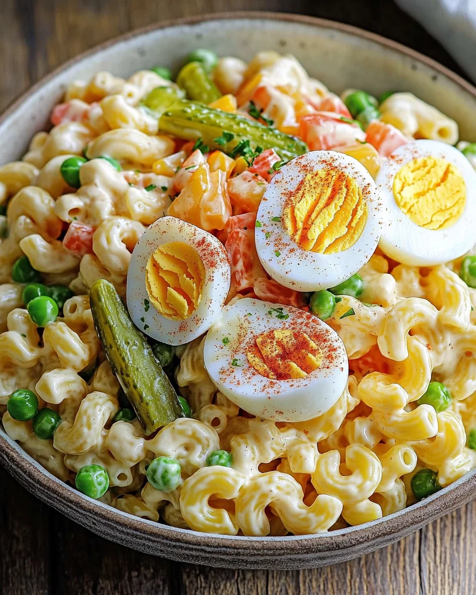 Teufelsei-Makkaroni-Salat