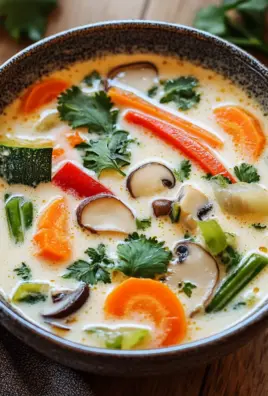 Thai-Kokos-Suppe mit Gemüse