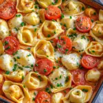 Tortellini-Auflauf mit Tomaten & Mozzarella