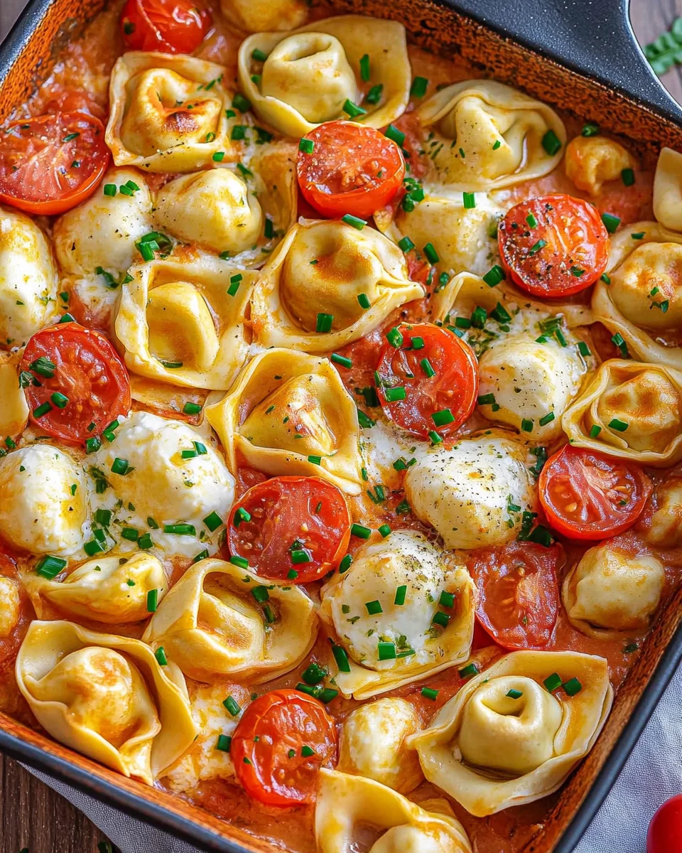 Tortellini-Auflauf mit Tomaten & Mozzarella