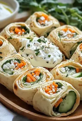 Tortilla-Rollen mit Feta 21 Tortilla-Rollen mit Feta