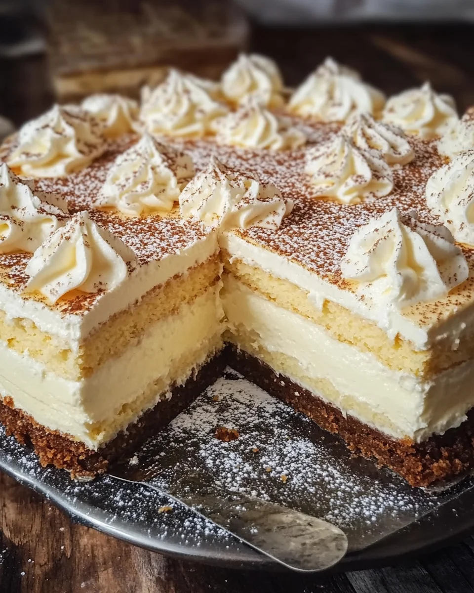 Vanillecreme Kuchen ohne Backen Rezept