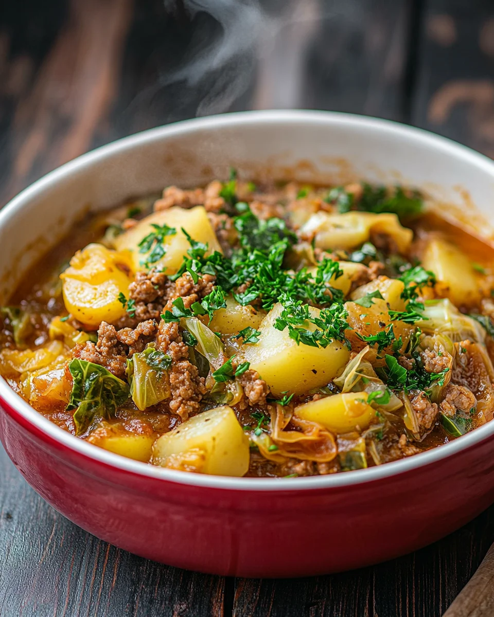 Wirsing-Eintopf mit Hackfleisch und Kartoffeln 27 Wirsing-Eintopf mit Hackfleisch und Kartoffeln