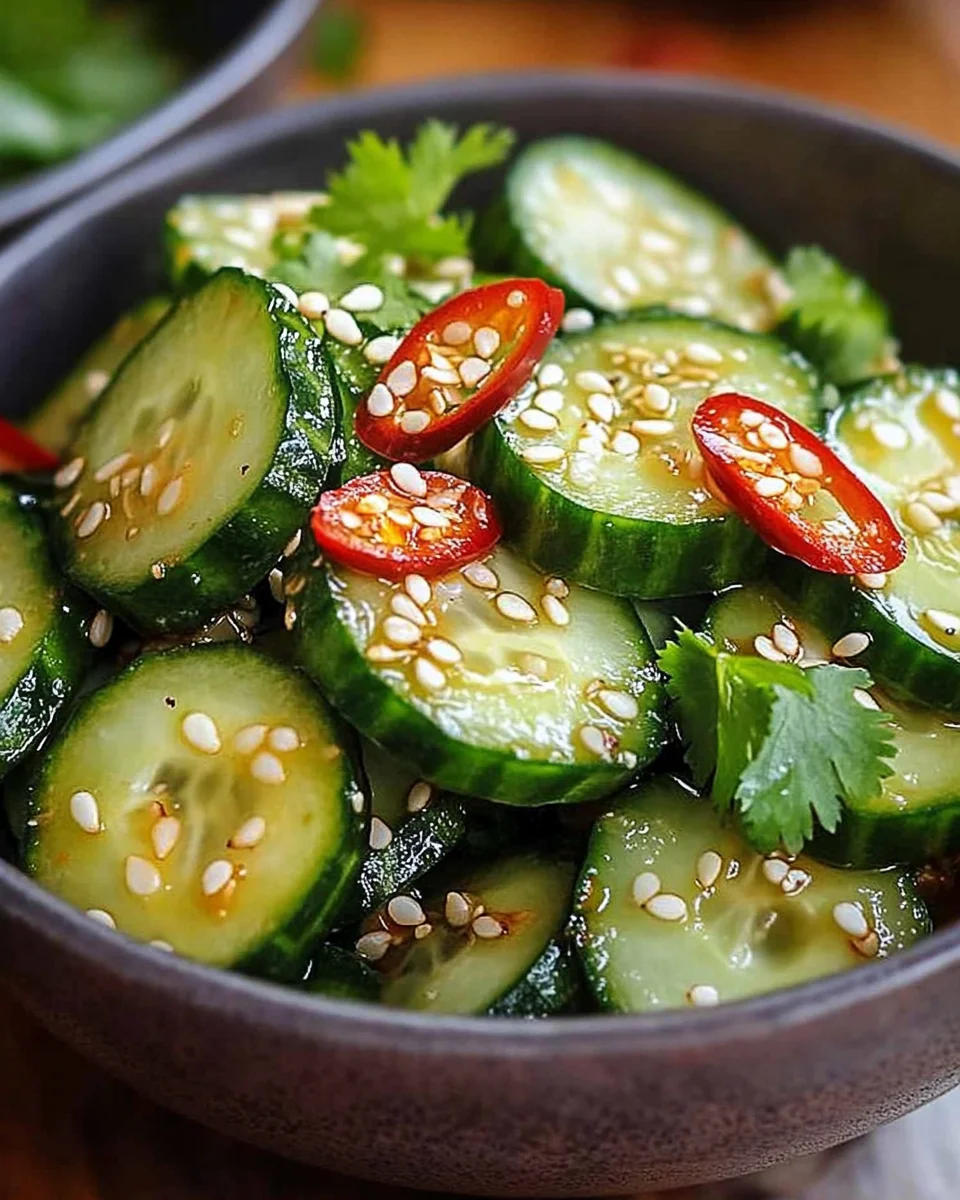 Würziger Asiatischer Gurkensalat 23 Würziger