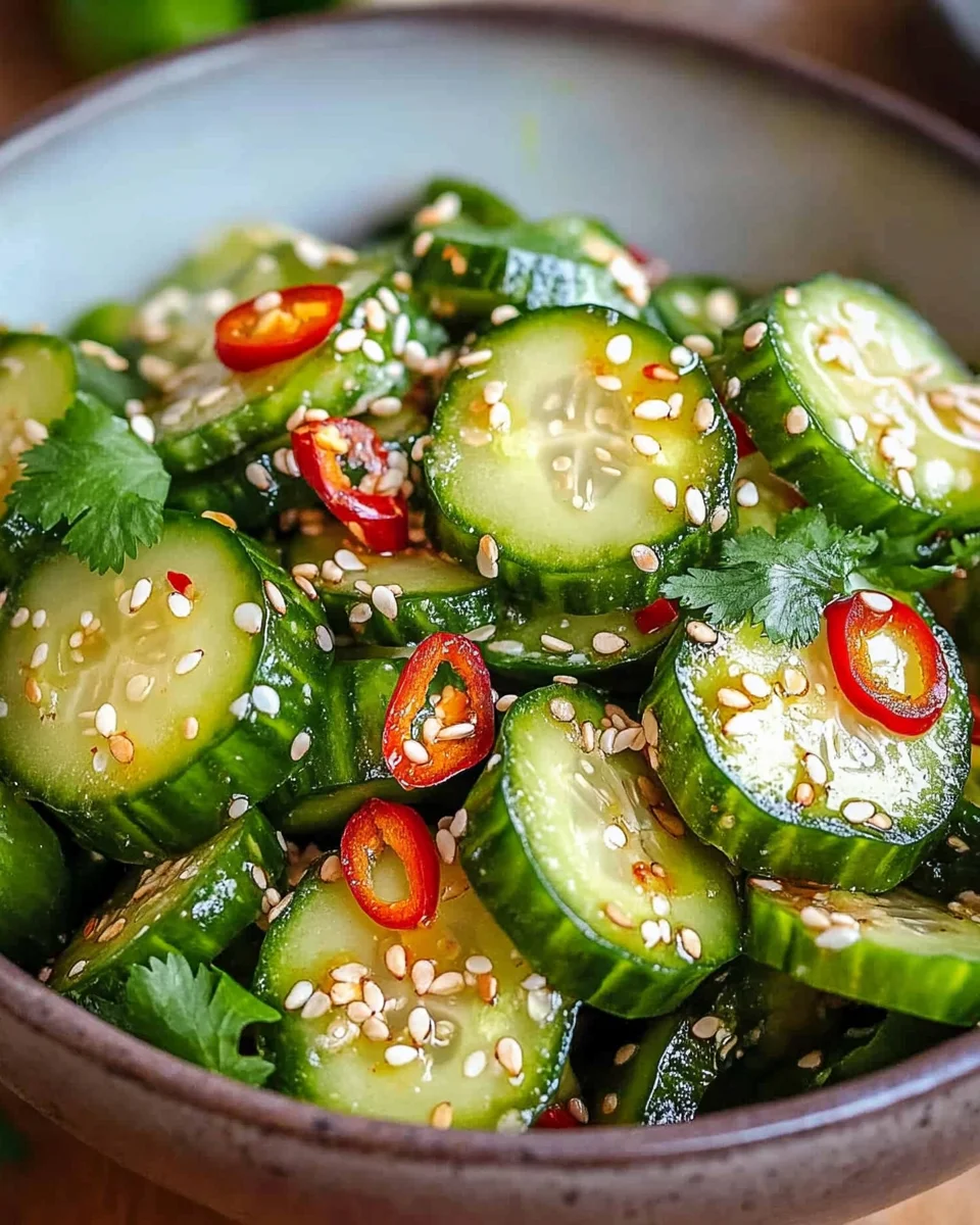 Würziger Asiatischer Gurkensalat