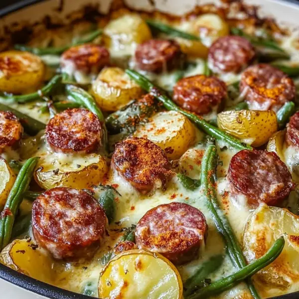 Wurst Bohne Kartoffel Auflauf