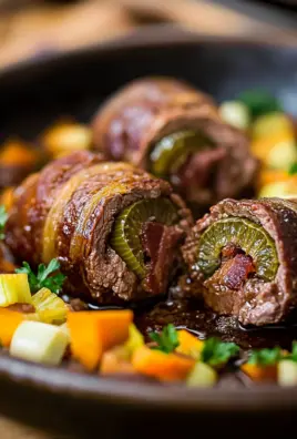 Zarte Rinderrouladen im Backofen zubereitet