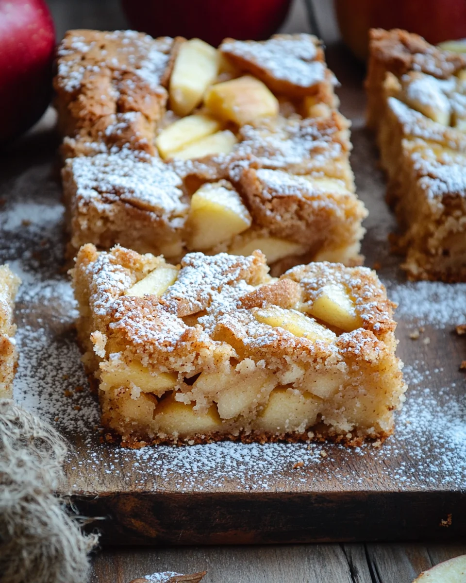 Zimt Apfel Blondies mit Mandelkruste 24 Zimt