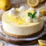 Zitronen-Cheesecake mit wei&szlig;er Schokolade