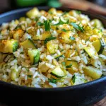 Zucchini-Reis-Pfanne
