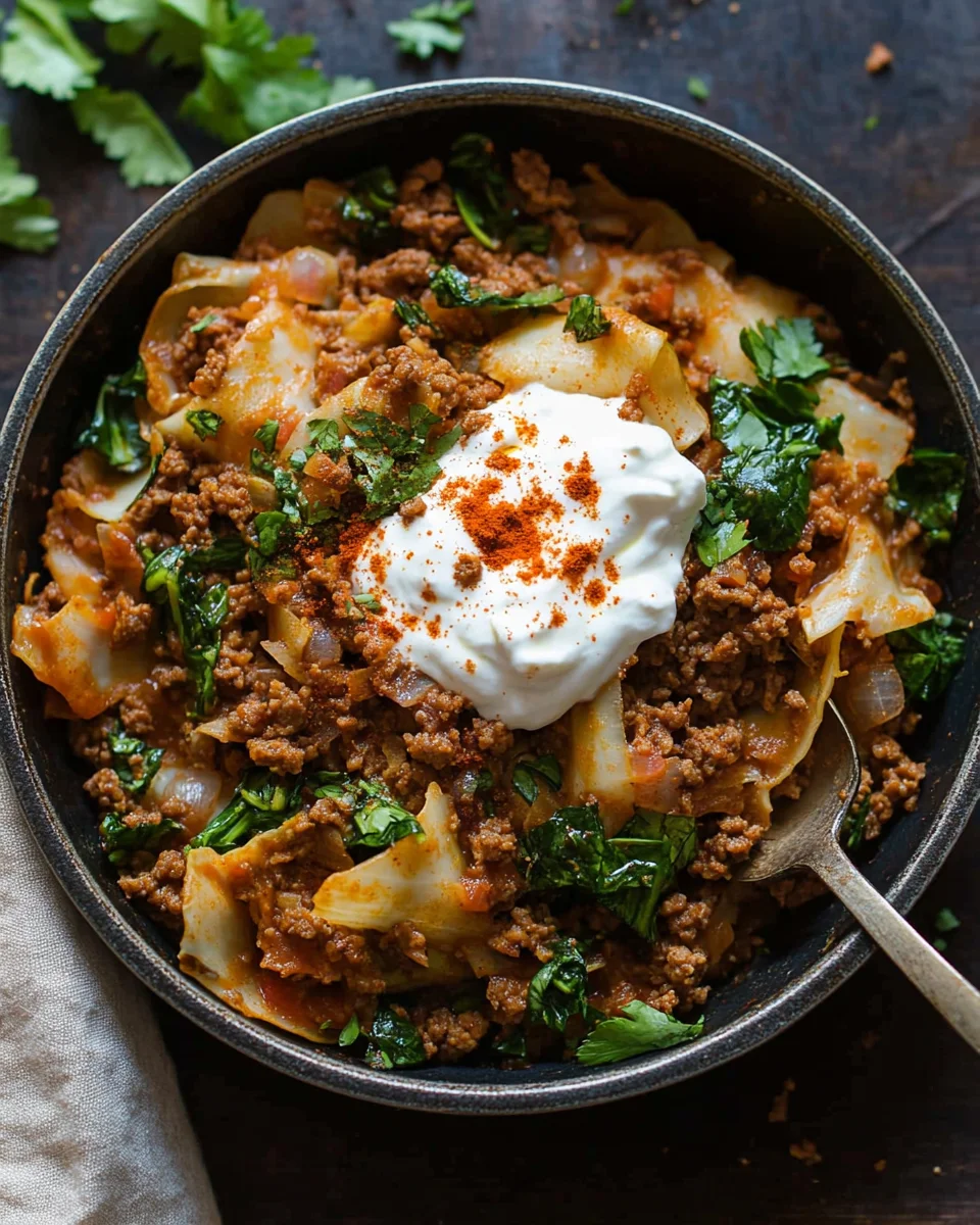 Bombastische Spitzkohl-Hackfleisch-Pfanne