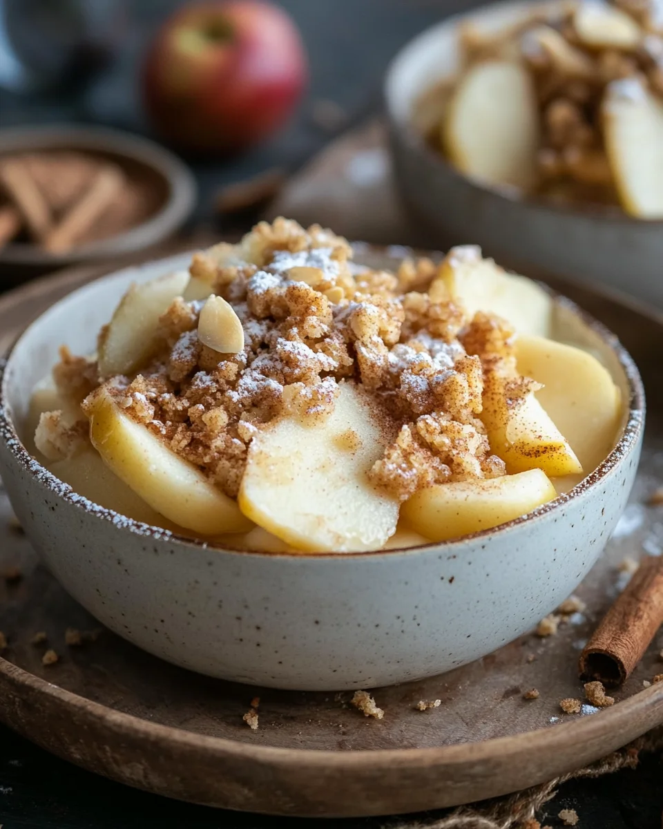Bratapfel-Crumble auf Zimtcreme