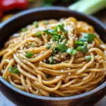 Chinesische Nudeln mit Erdnusssauce