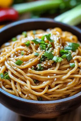 Chinesische Nudeln mit Erdnusssauce