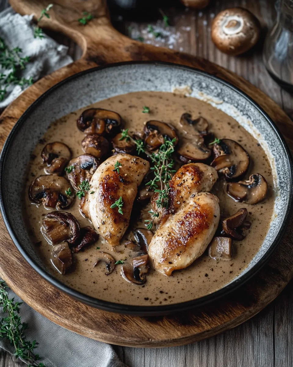 Cremiges Marsala-H&auml;hnchen mit Balsamico Pilzen