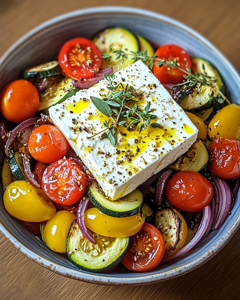 Gebackener Feta auf mediterranem Gem&uuml;se (Low Carb)