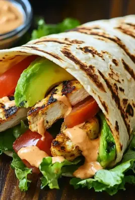 Gegrillter Hähnchen Wrap mit Chipotle Mayo 25 Gegrillter Hähnchen Wrap mit Chipotle Mayo