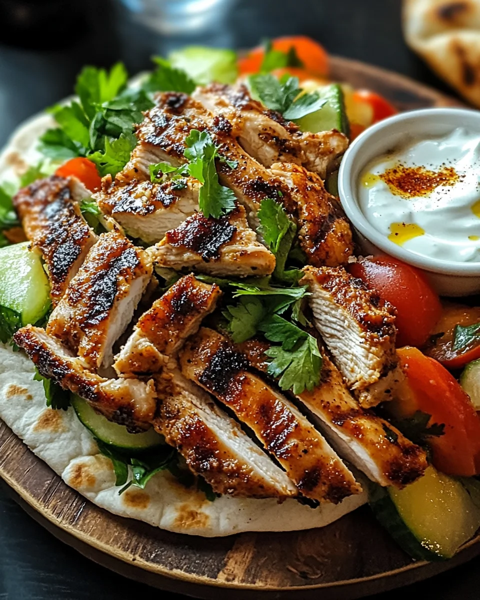 Ger&ouml;stetes H&auml;hnchen Shawarma Gyros