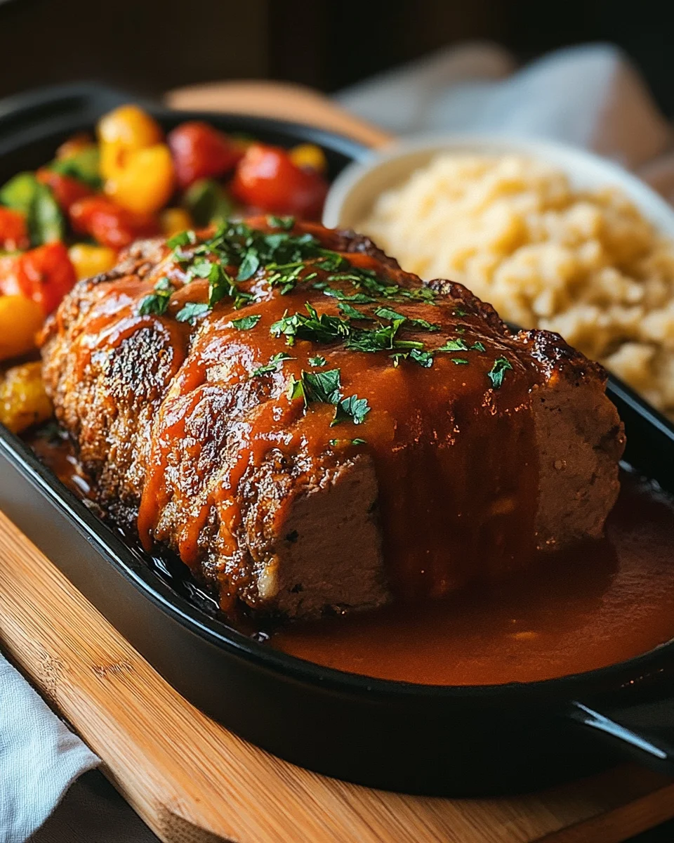 Hackbraten aus dem Backofen