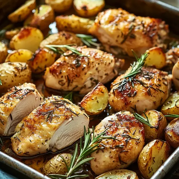 Hähnchen-Rosmarinkartoffel-Blech