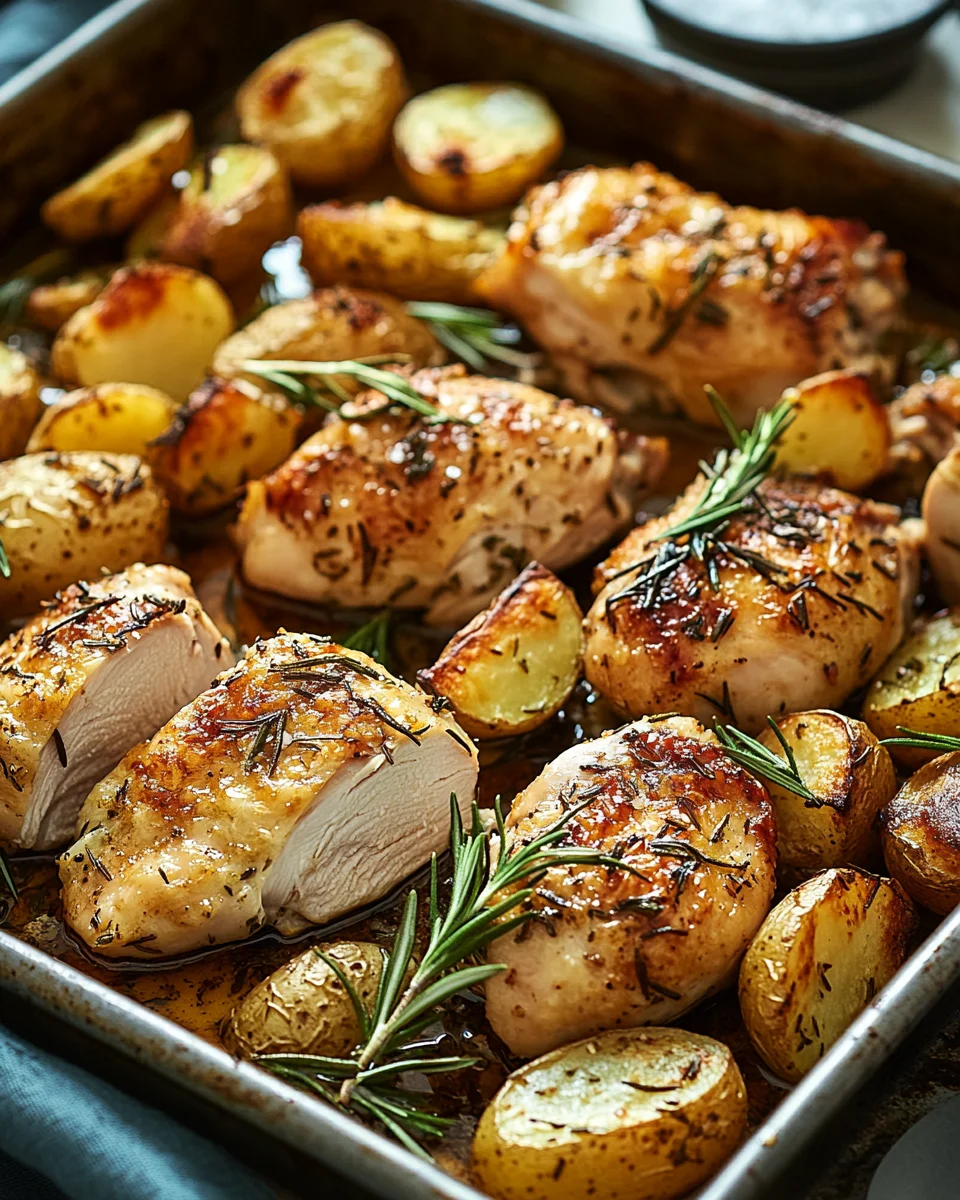 H&auml;hnchen-Rosmarinkartoffel-Blech