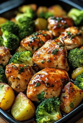 Honey-Garlic Chicken with Broccoli and Potatoes 33 Honey-Garlic Chicken with Broccoli and Potatoes