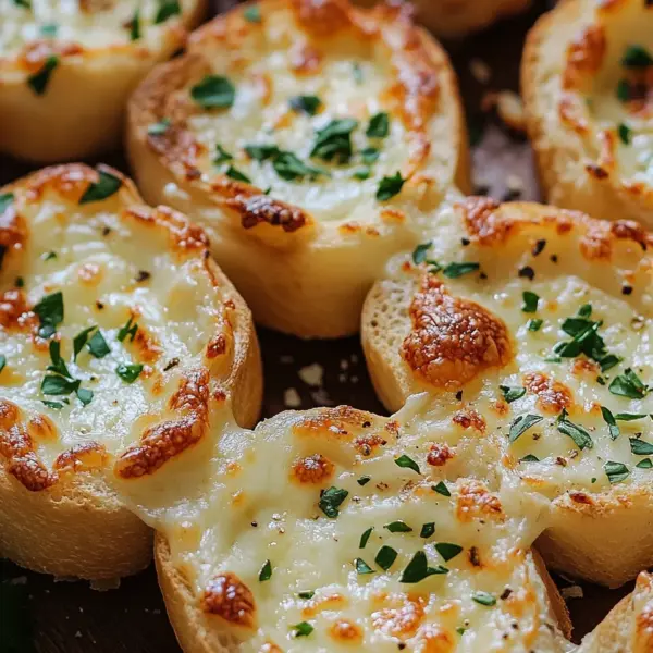 Käse Knoblauch Brot Häppchen