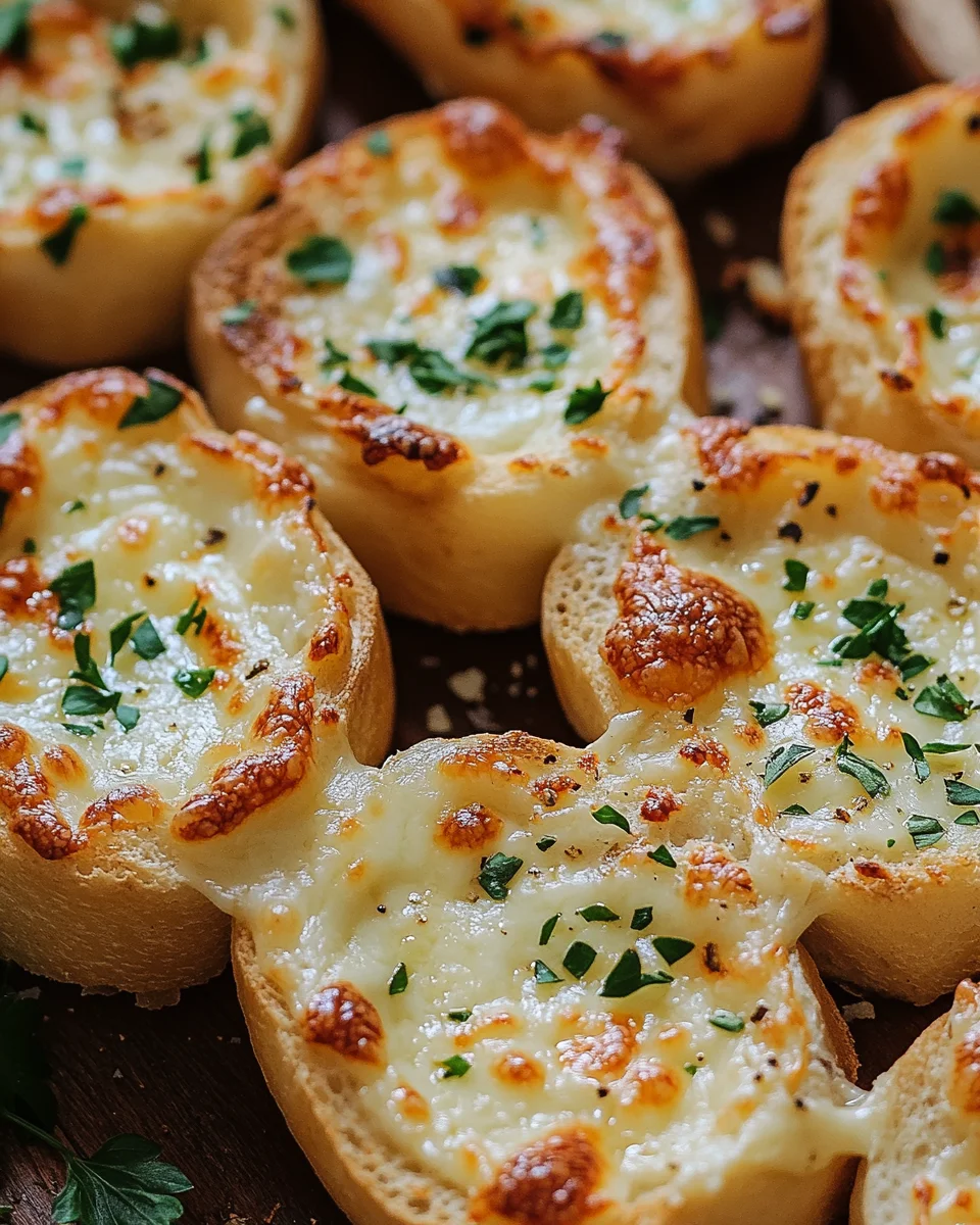 Käse Knoblauch Brot Häppchen